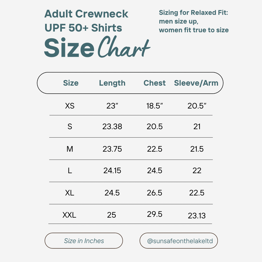 UPF 50+ Activewear Adult Long Sleeve Crewneck