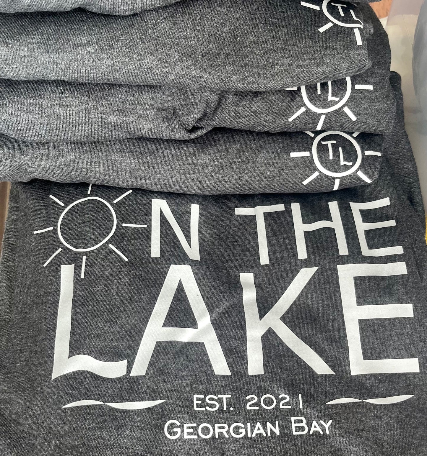 Outdoor Canadian long sleeve shirts apparel, Back of Shirt has On The Lake Logo with Est. 2021 Georgian Bay below