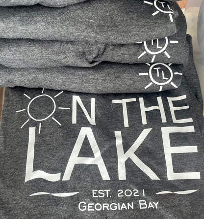 Outdoor Canadian long sleeve shirts apparel, Back of Shirt has On The Lake Logo with Est. 2021 Georgian Bay below