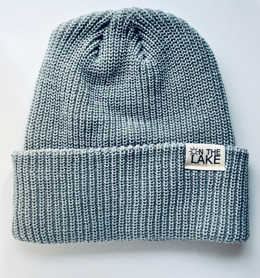 blue grey colour Winter toque hat